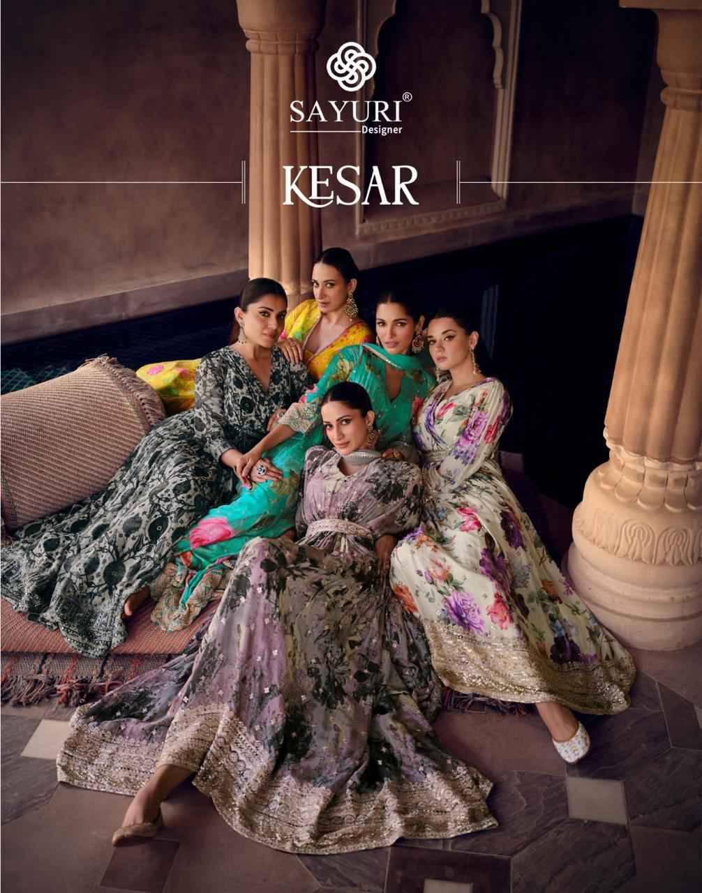 Kesar By Sayuri 5470 To 5474 Series Designer Stylish Fancy Colorful Beautiful Party Wear & Ethnic Wear Collection Georgette Gowns With Bottom At Wholesale Price