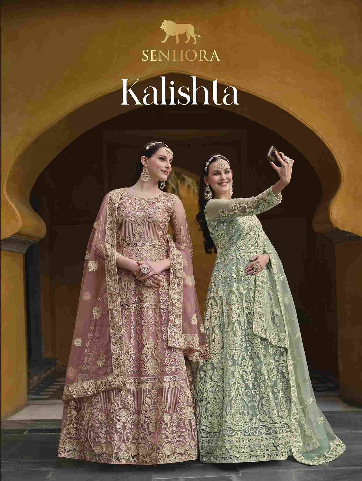 Kalishta By Senhora Dresses 3019 To 3022 Series Designer Anarkali Suits Beautiful Fancy Colorful Stylish Party Wear & Occasional Wear Pure Net Dresses At Wholesale Price