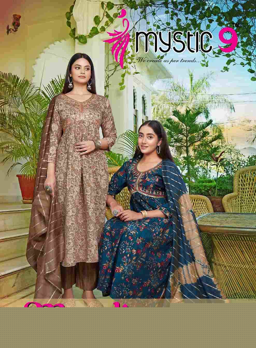 Monalisa By Mystic 9 1001 To 1008 Series Beautiful Festive Suits Colorful Stylish Fancy Casual Wear & Ethnic Wear Roman Silk Dresses At Wholesale Price