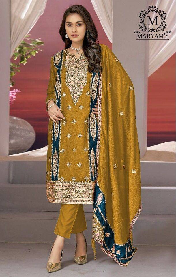Maryams 168 Colours By Maryams 168-A To 168-D Series Designer Pakistani Suits Beautiful Stylish Fancy Colorful Party Wear & Occasional Wear Chinnon Silk Dresses At Wholesale Price
