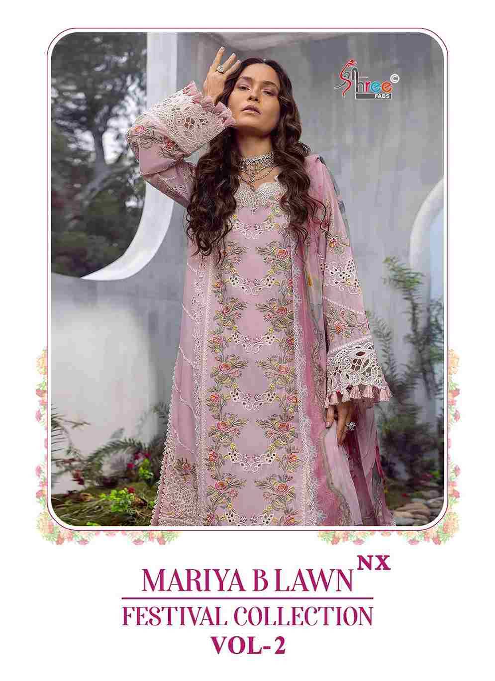 Mariya B Lawn Festival Collection Vol-2 Nx By Shree Fabs 3524 To 3526 Series Designer Pakistani Suits Beautiful Stylish Fancy Colorful Party Wear & Occasional Wear Pure Lawn Cotton Print Embroidered Dresses At Wholesale Price