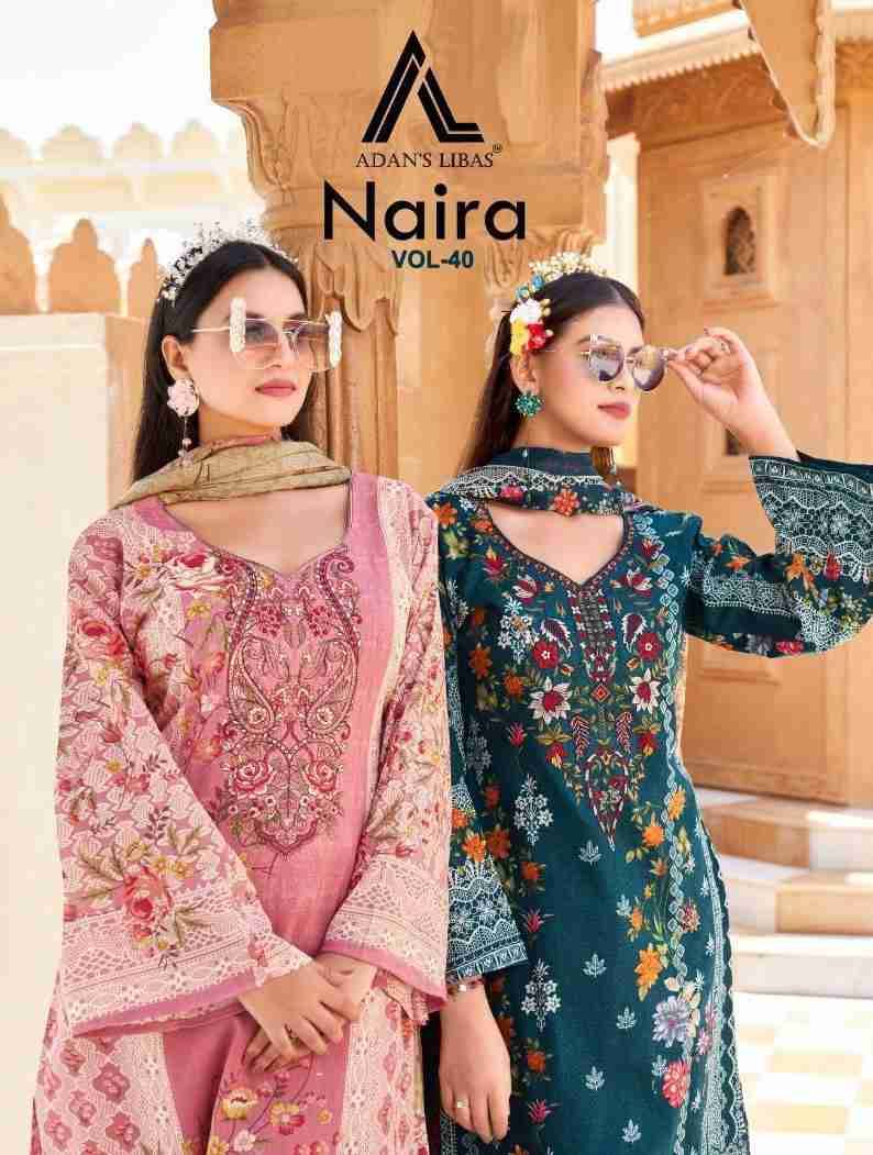 Naira Vol-40 By Adans Libas 40001 To 40008 Series Beautiful Festive Suits Stylish Fancy Colorful Casual Wear & Ethnic Wear Pure Cotton Print Dresses At Wholesale Price