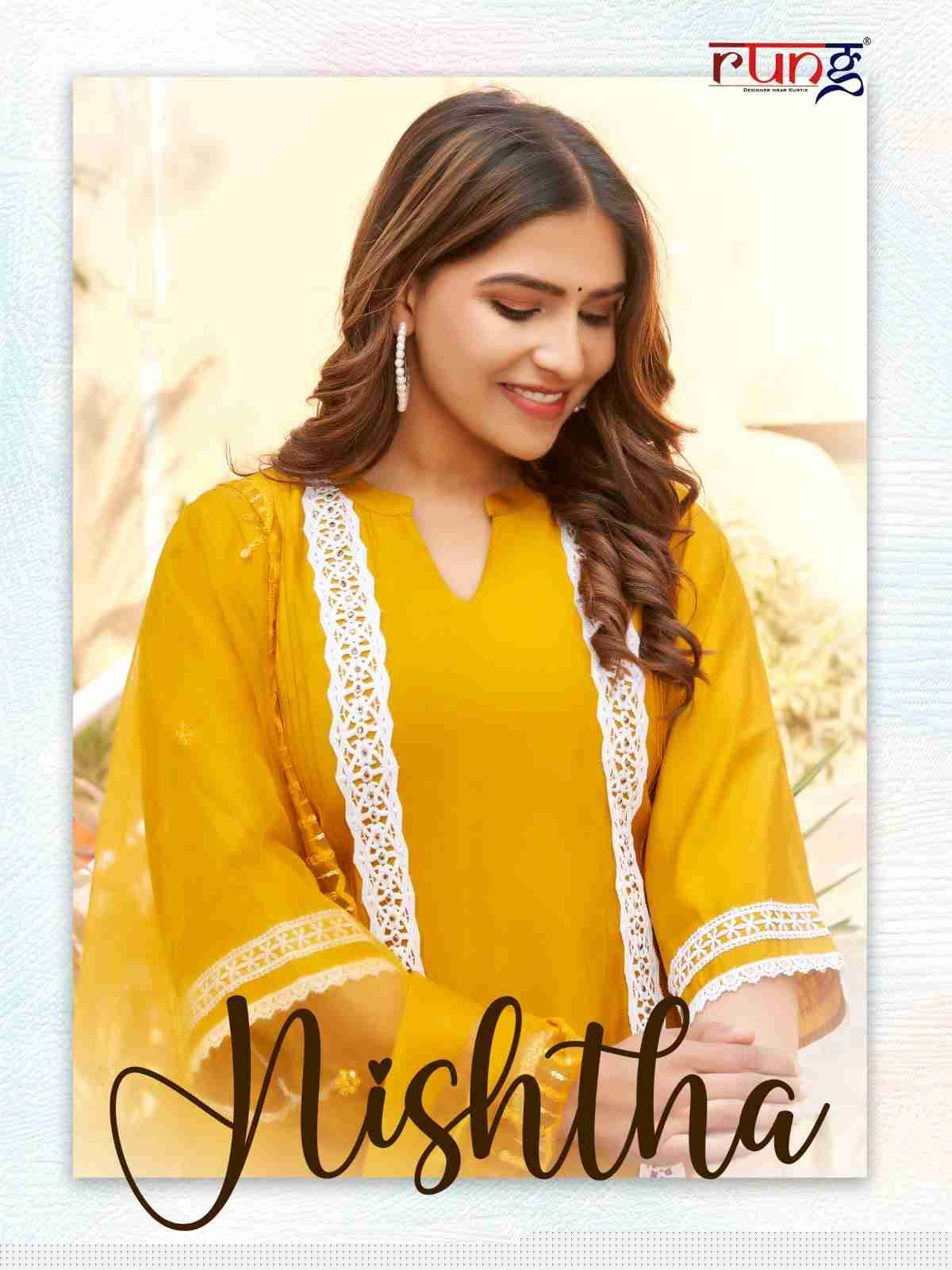 Nishtha By Rung 1001 To 1006 Series Festive Suits Beautiful Fancy Colorful Stylish Party Wear & Occasional Wear Roman Silk Dresses At Wholesale Price