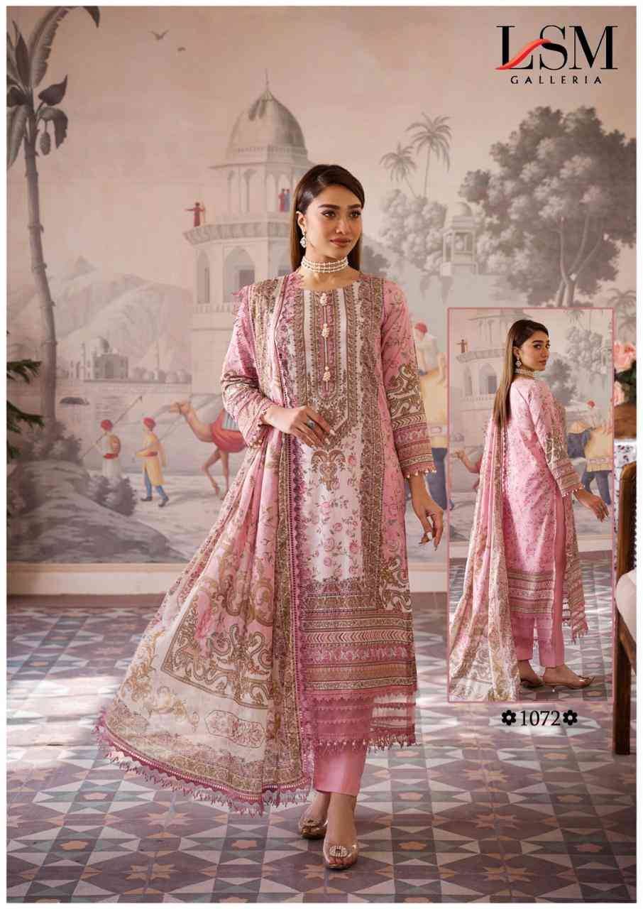 Parian Dream Vol-8 By Lsm Galleria 1071 To 1076 Series Beautiful Festive Suits Colorful Stylish Fancy Casual Wear & Ethnic Wear Pure Lawn Print With Work Dresses At Wholesale Price