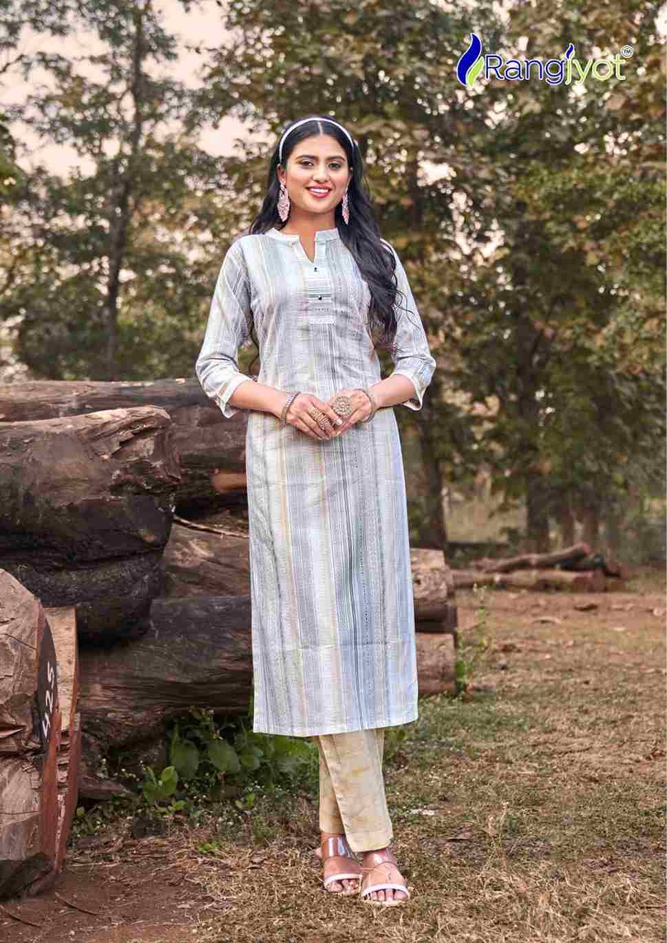 Rangriti By Rangjyot Fashion 1001 To 1008 Series Designer Stylish Fancy Colorful Beautiful Party Wear & Ethnic Wear Collection Pure Cotton Kurtis With Bottom At Wholesale Price