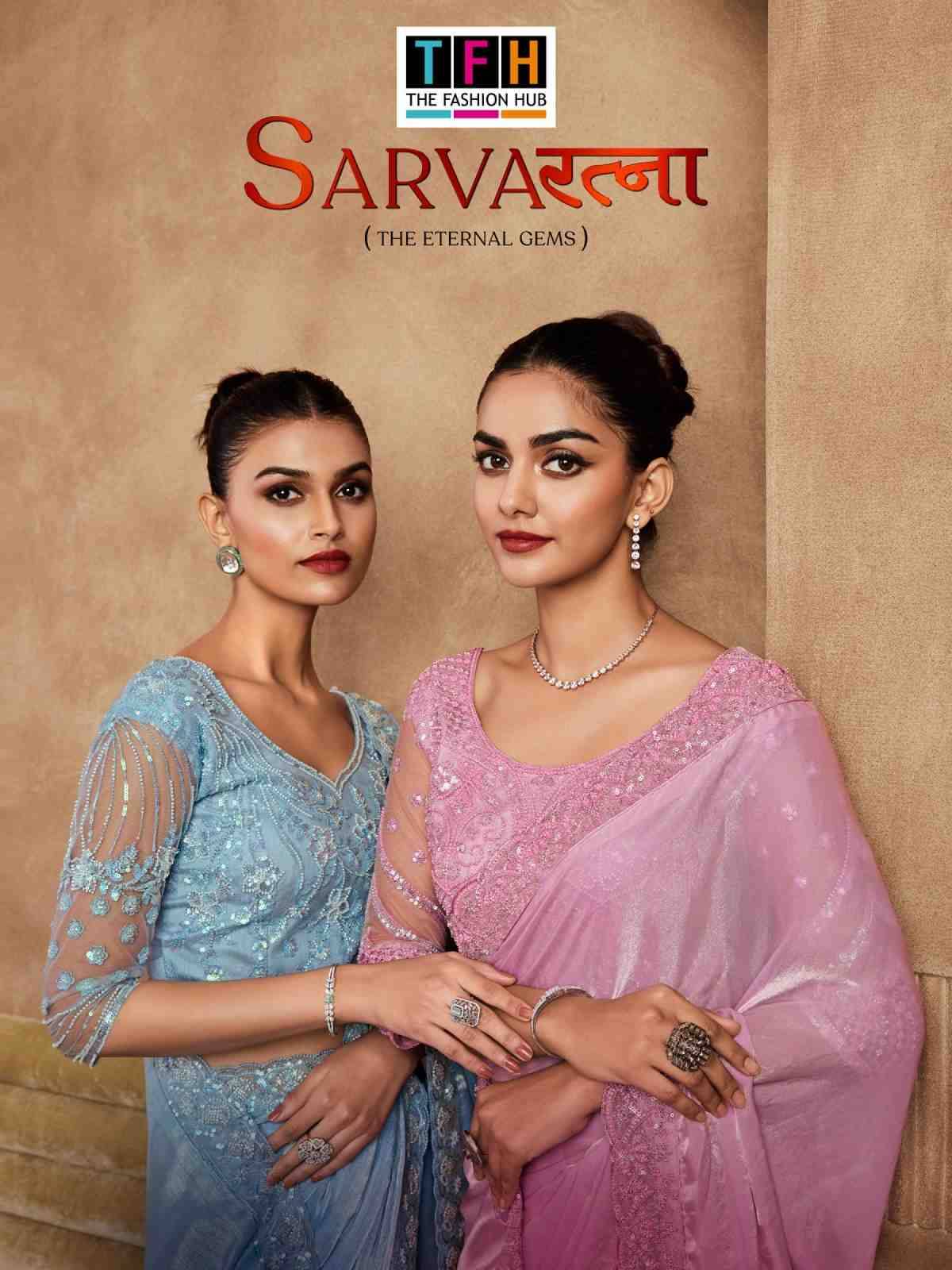 Sarvaratna By Tfh 7901 To 7912 Series Indian Traditional Wear Collection Beautiful Stylish Fancy Colorful Party Wear & Occasional Wear Silk Sarees At Wholesale Price