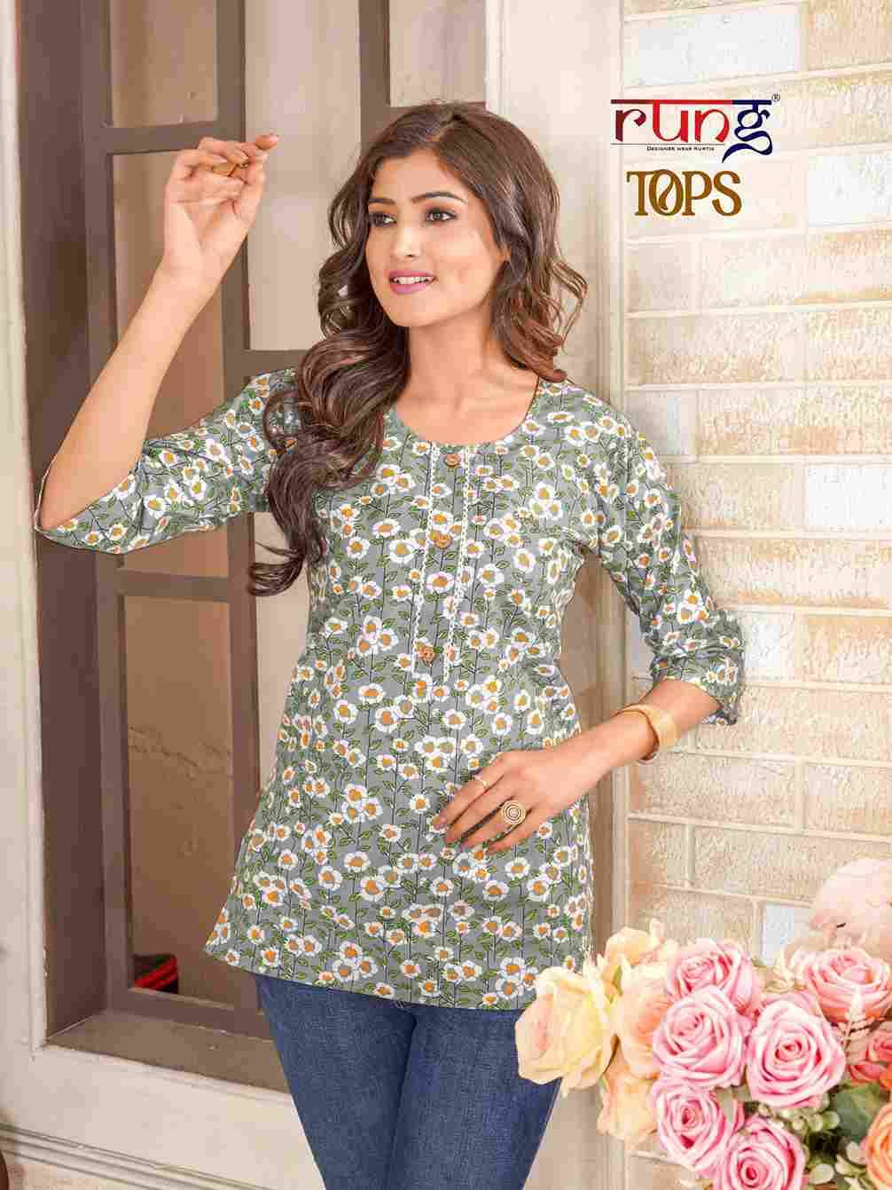 Tops By Rung 101 To 108 Series Designer Stylish Fancy Colorful Beautiful Party Wear & Ethnic Wear Collection Pure Cotton Tops At Wholesale Price