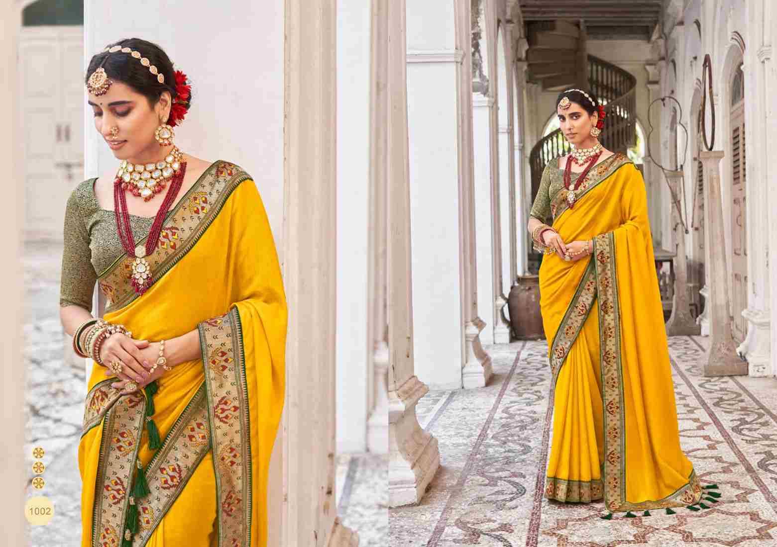 Thriya By 5D Designer 1001 To 1008 Series Indian Traditional Wear Collection Beautiful Stylish Fancy Colorful Party Wear & Occasional Wear Vichitra Silk Sarees At Wholesale Price