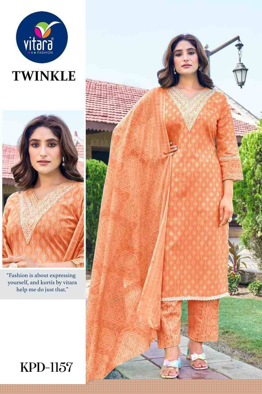 Twinkle By Vitara 1156 To 1159 Series Beautiful Festive Suits Colorful Stylish Fancy Casual Wear & Ethnic Wear Pure Cotton Dresses At Wholesale Price