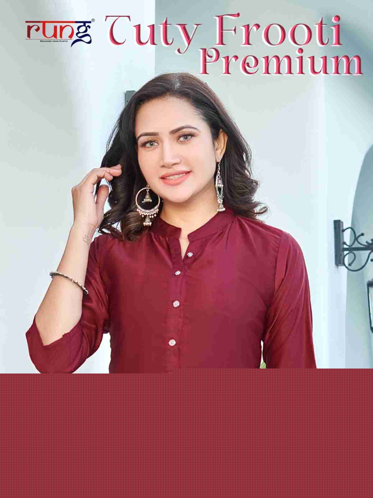 Tuti Frooti Premium By Rung 01 To 08 Series Designer Stylish Fancy Colorful Beautiful Party Wear & Ethnic Wear Collection Fancy Kurtis At Wholesale Price