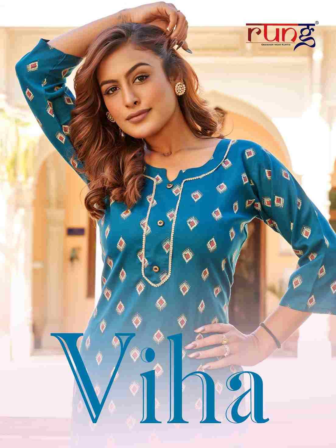Viha By Rung 01 To 08 Series Designer Stylish Fancy Colorful Beautiful Party Wear & Ethnic Wear Collection Rayon Slub Kurtis At Wholesale Price