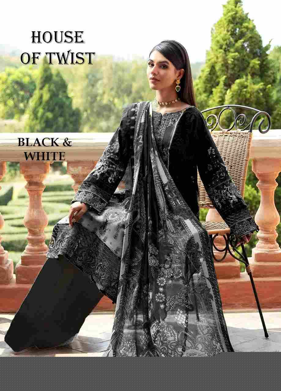 Black And White By House Of Twist 4001 To 4006 Series Beautiful Festive Suits Stylish Fancy Colorful Casual Wear & Ethnic Wear Pure Cotton Print Dresses At Wholesale Price