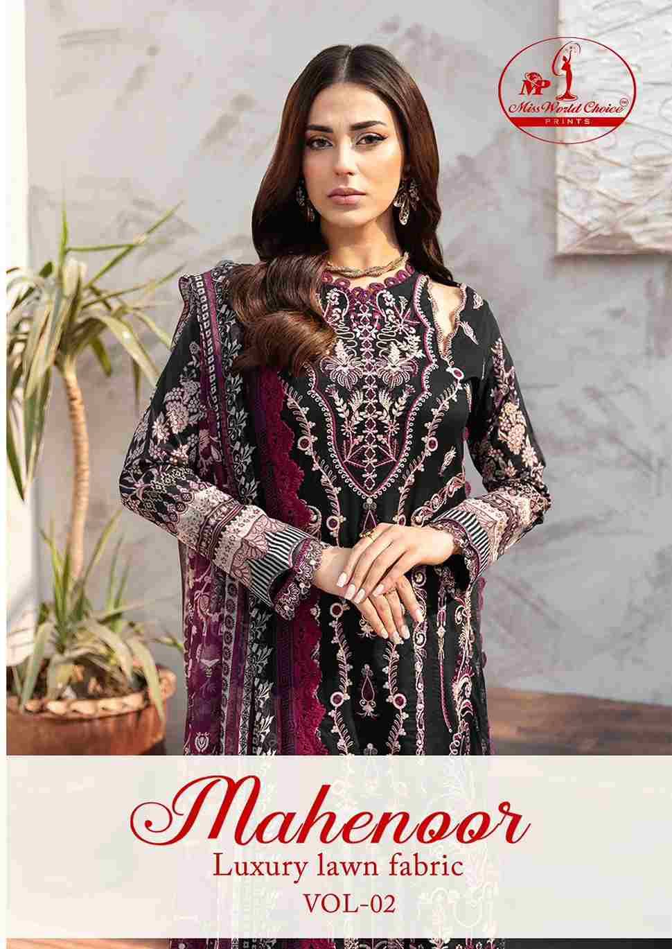 Mahenoor Vol-2 By Miss World Choice 2001 To 2006 Series Beautiful Festive Suits Stylish Fancy Colorful Casual Wear & Ethnic Wear Pure Lawn Print Dresses At Wholesale Price