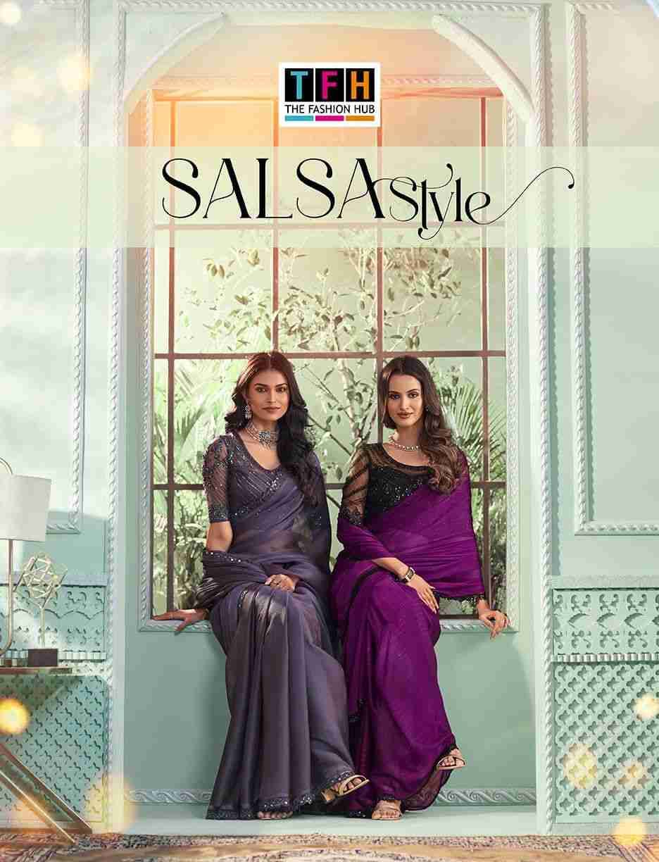 Salsa Style Vol-3 By TFH 7801 To 7816 Series Indian Traditional Wear Collection Beautiful Stylish Fancy Colorful Party Wear & Occasional Wear Georgette Silk Sarees At Wholesale Price