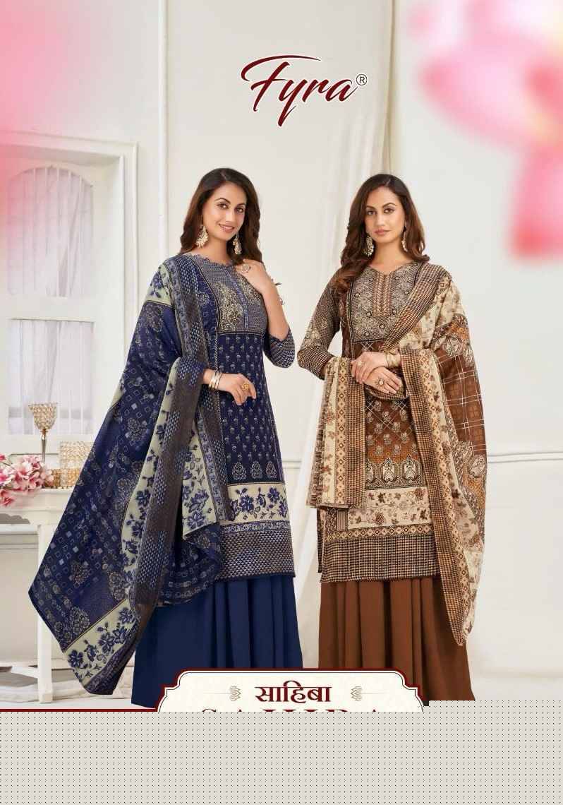 Sahiba By Fyra 101 To 110 Series Designer Festive Suits Beautiful Stylish Fancy Colorful Party Wear & Occasional Wear Pure Cotton Print Dresses At Wholesale Price