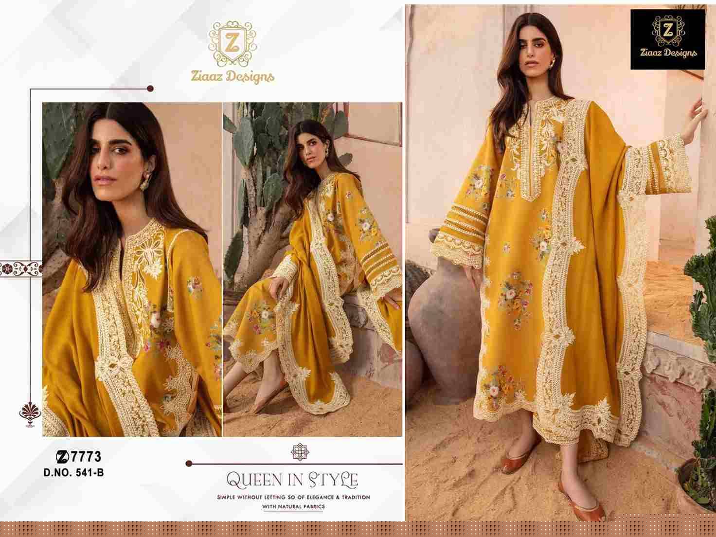 Ziaaz Designs Hit Design 541 Colours By Ziaaz Designs 541-A To 541-B Series Designer Festive Pakistani Suits Collection Beautiful Stylish Fancy Colorful Party Wear & Occasional Wear Rayon Cotton Embroidered Dresses At Wholesale Price