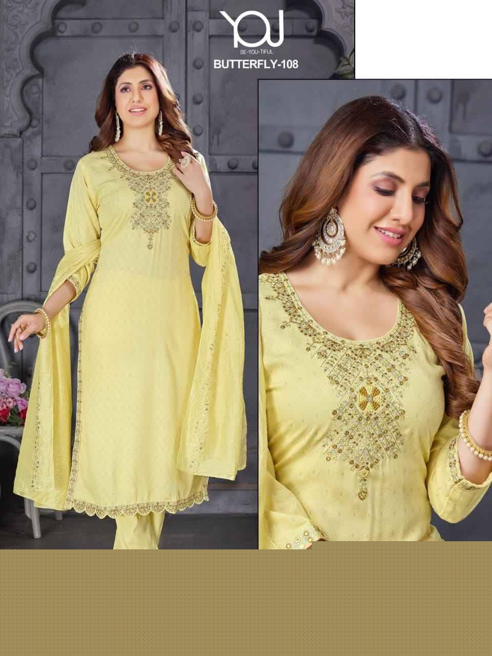 Butterfly By You 107 To 119 Series Beautiful Stylish Festive Suits Fancy Colorful Casual Wear & Ethnic Wear & Ready To Wear Rayon Dresses At Wholesale Price