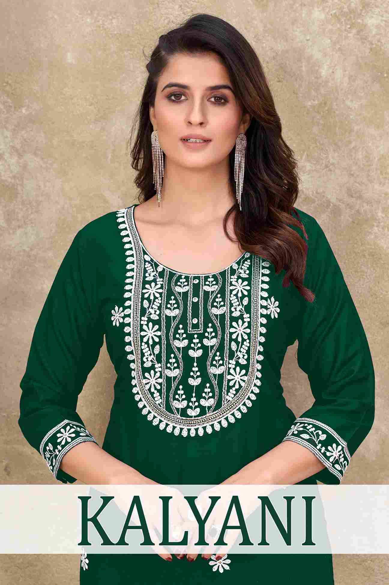 Kalyani By Mukesh 1001 To 1006 Series Designer Stylish Fancy Colorful Beautiful Party Wear & Ethnic Wear Collection Rayon Embroidered Kurtis At Wholesale Price