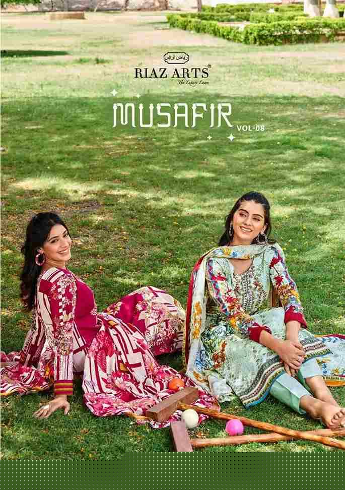 Musafir Vol-8 By Riaz Arts 3501 To 3506 Series Wholesale Designer Pakistani Suits Collection Beautiful Stylish Fancy Colorful Party Wear & Occasional Wear Pure Lawn With Embroidered Dresses At Wholesale Price