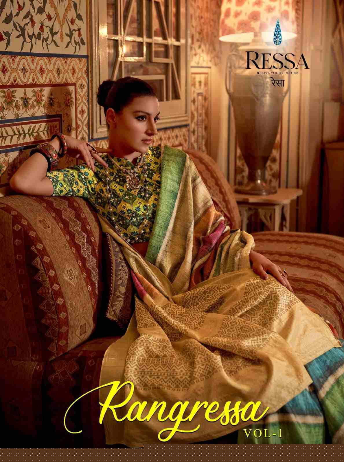 Rangressa Vol-1 By Ressa 1001 To 1008 Series Indian Traditional Wear Collection Beautiful Stylish Fancy Colorful Party Wear & Occasional Wear Fancy Sarees At Wholesale Price