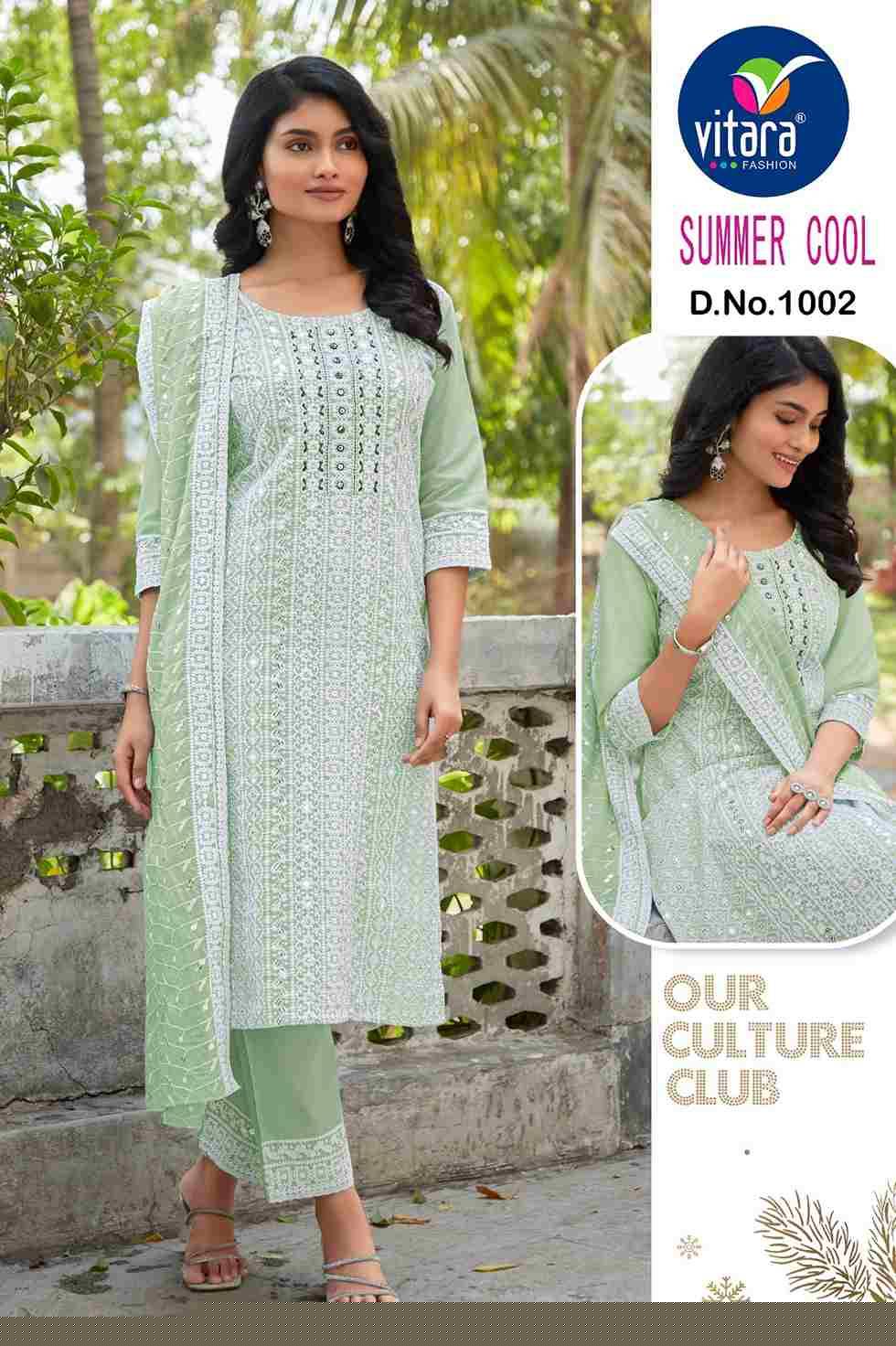Summer Cool By Vitara 1001 To 1004 Series Beautiful Festive Suits Colorful Stylish Fancy Casual Wear & Ethnic Wear Cambric Cotton Dresses At Wholesale Price