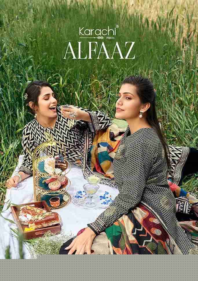 Alfaaz By Karachi Prints 8801 To 8804 Series Beautiful Festive Suits Colorful Stylish Fancy Casual Wear & Ethnic Wear Pure Cambric Print With Embroidered Dresses At Wholesale Price