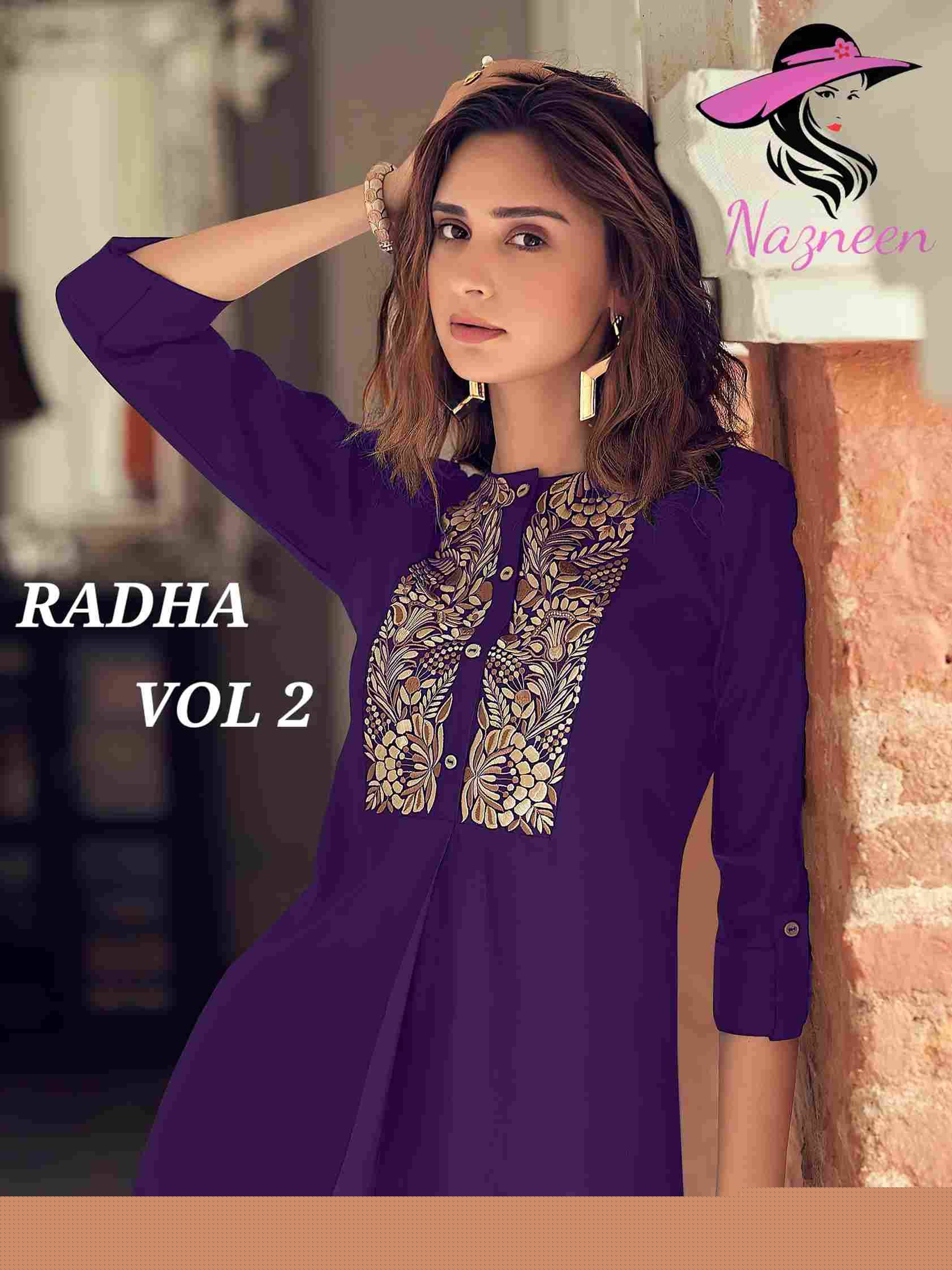 Radha Vol-2 By Nazneen 1747 To 1748 Series Designer Stylish Fancy Colorful Beautiful Party Wear & Ethnic Wear Collection Chanderi Tops With Bottom At Wholesale Price