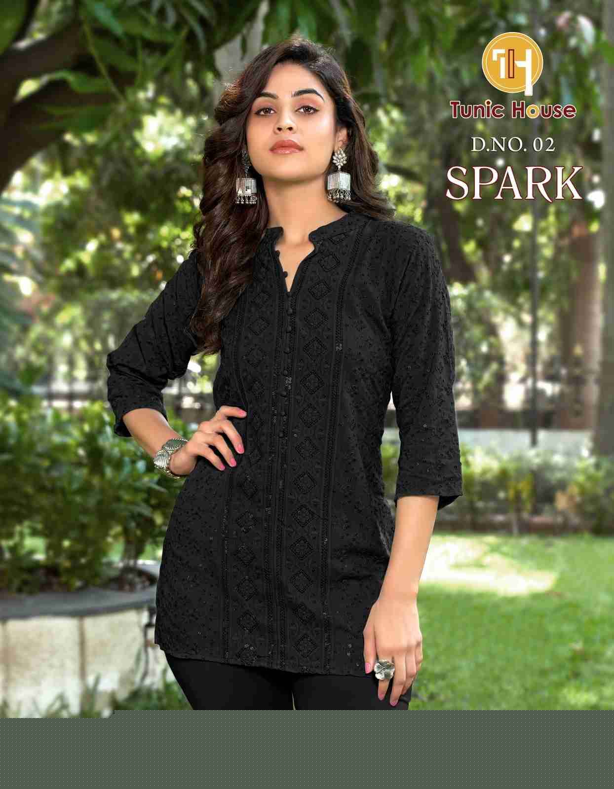 Spark By Tunic House Designer Stylish Fancy Colorful Beautiful Party Wear & Ethnic Wear Collection Viscose Rayon Tops At Wholesale Price
