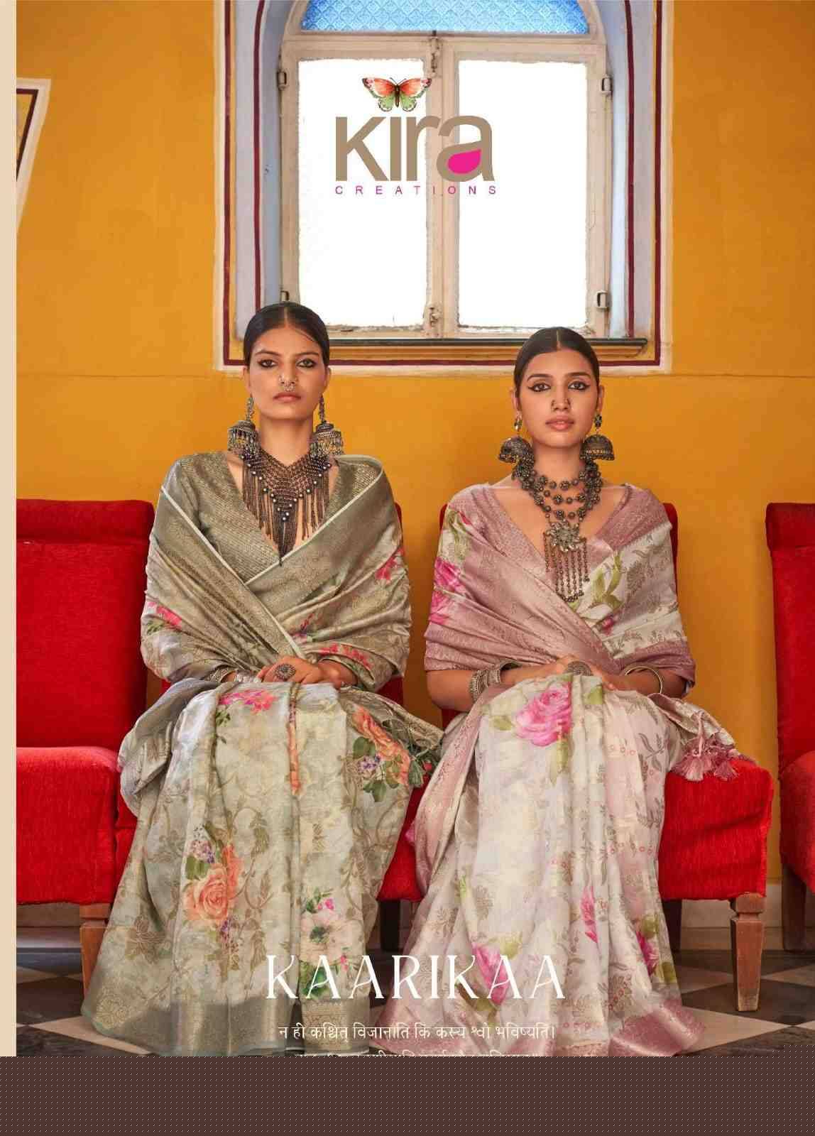 Kaarikaa By Kira 5101 To 5109 Series Indian Traditional Wear Collection Beautiful Stylish Fancy Colorful Party Wear & Occasional Wear Silk Sarees At Wholesale Price