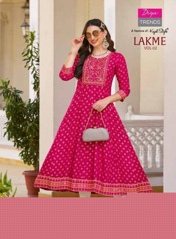 Lakme Vol-2 By Diya Trends 2001 To 2008 Series Designer Stylish Fancy Colorful Beautiful Party Wear & Ethnic Wear Collection Rayon Embroidered Gown At Wholesale Price