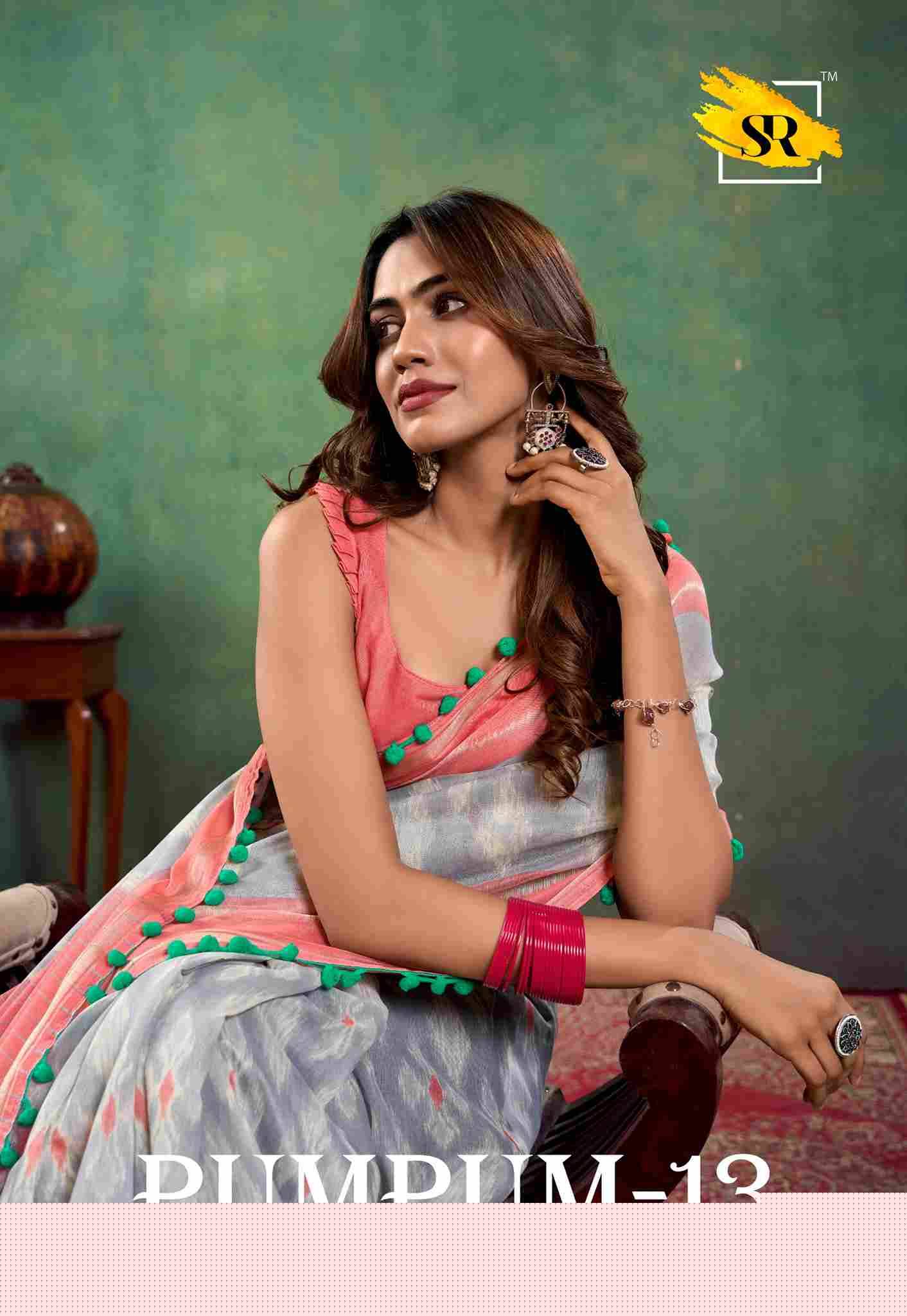 Pumpum Vol-13 By SR 13-A To 13-J Series Indian Traditional Wear Collection Beautiful Stylish Fancy Colorful Party Wear & Occasional Wear Mal Mal Cotton Sarees At Wholesale Price