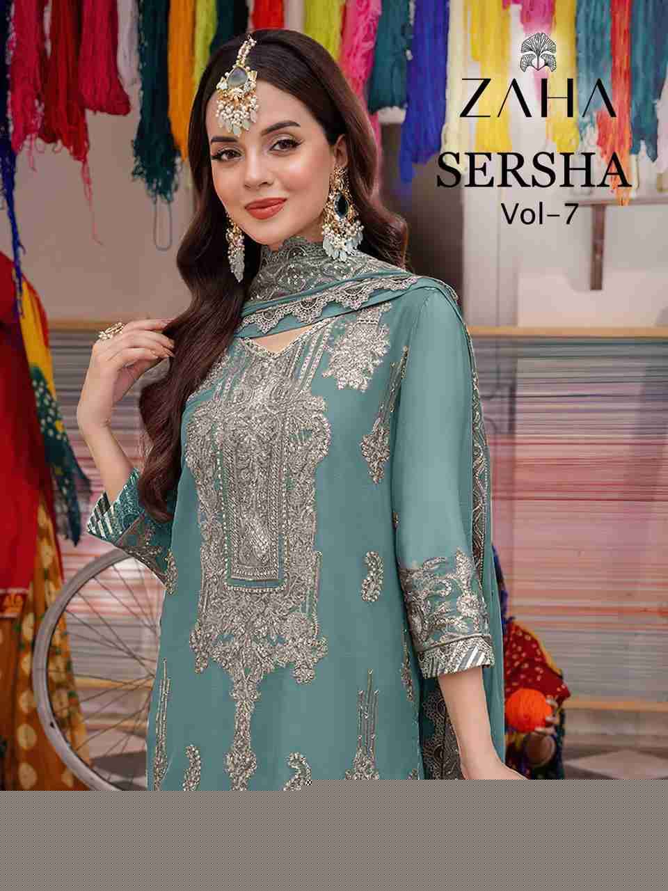 Sersha Vol-7 By Zaha 10290-A To 10290-C Series Beautiful Pakistani Suits Stylish Fancy Colorful Party Wear & Occasional Wear Faux Georgette Embroidered Dresses At Wholesale Price