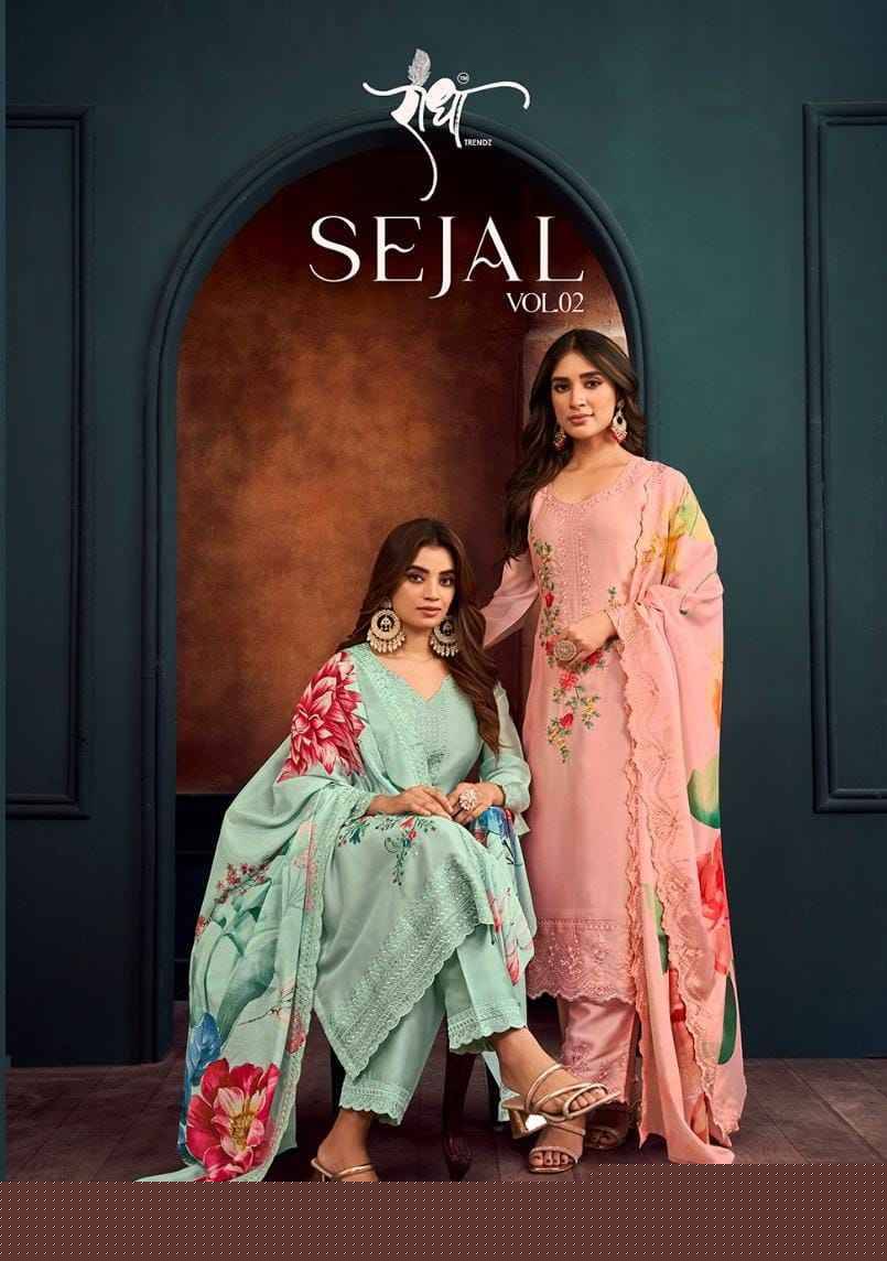 Sejal Vol-2 By Radha Trendz 2091 To 2094 Series Beautiful Festive Suits Colorful Stylish Fancy Casual Wear & Ethnic Wear Georgette Embroidered Dresses At Wholesale Price