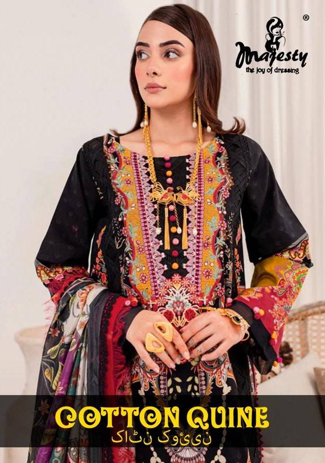 Cotton Quine By Majesty 2101 To 2108 Series Beautiful Pakistani Suits Stylish Fancy Colorful Casual Wear & Ethnic Wear Pure Cambric Cotton Print Dresses At Wholesale Price