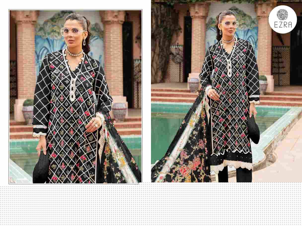 Ezra 1006 Colours By Ezra 1006-A To 1006-B Series Pakistani Suits Beautiful Fancy Colorful Stylish Party Wear & Occasional Wear Pure Cotton Embroidery Dresses At Wholesale Price