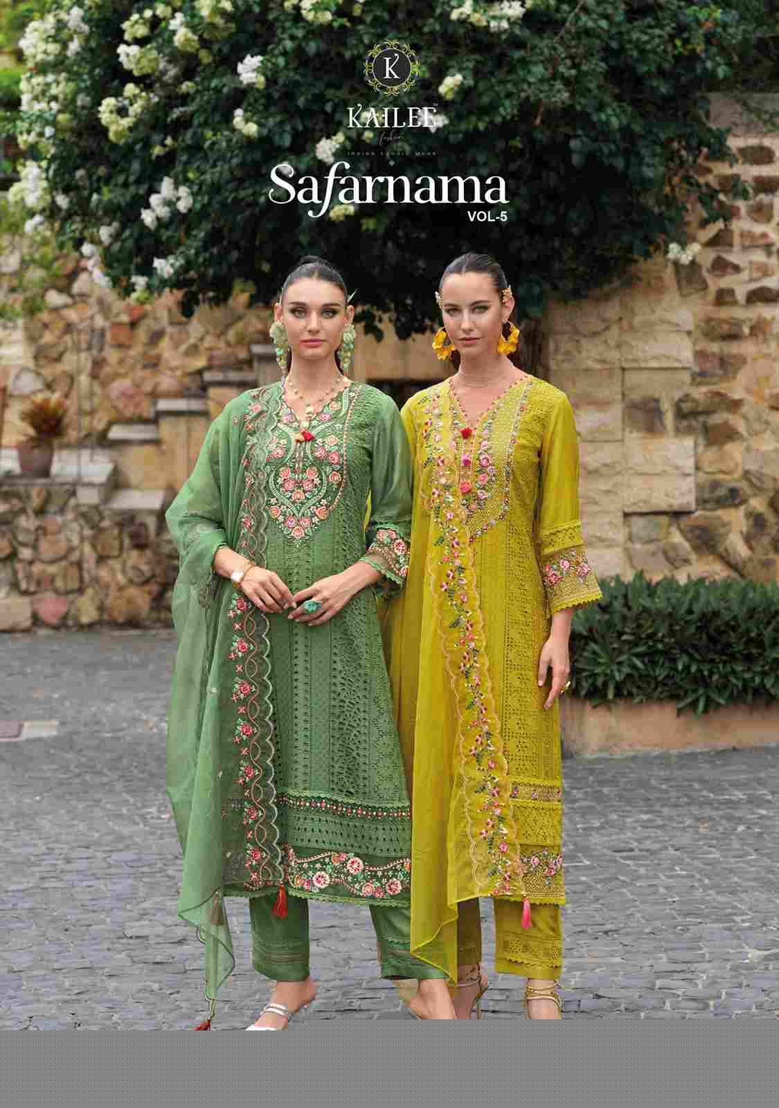 Safarnama Vol-5 By Kailee 43771 To 43776 Series Designer Festive Suits Collection Beautiful Stylish Fancy Colorful Party Wear & Occasional Wear Pure Viscose Muslin Embroidered Dresses At Wholesale Price
