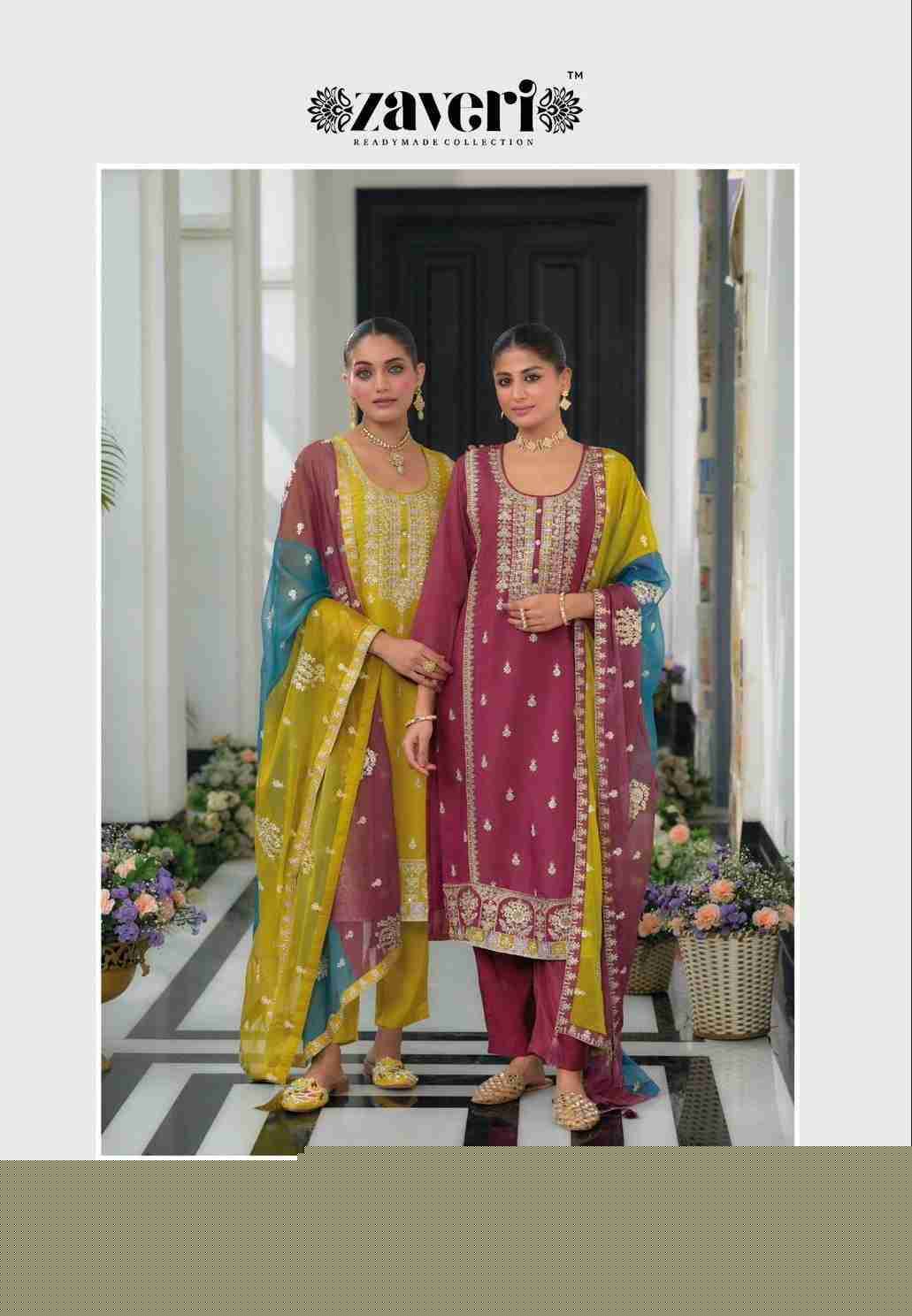 Simar By Zaveri 1374 To 1375 Series Designer Festive Suits Beautiful Fancy Colorful Stylish Party Wear & Occasional Wear Heavy Simmer Dresses At Wholesale Price