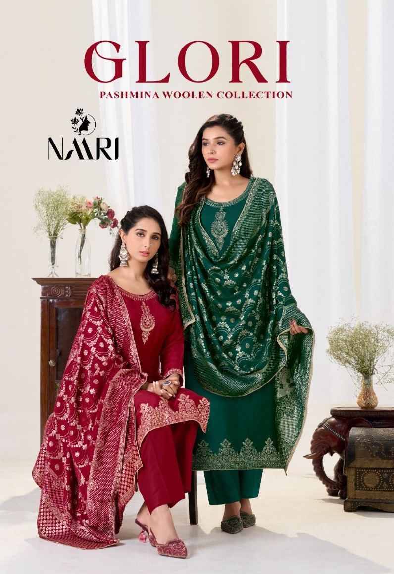 Glori By Naari 114001 To 114004 Series Beautiful Festive Suits Stylish Fancy Colorful Casual Wear & Ethnic Wear Pashmina Jacquard Dresses At Wholesale Price