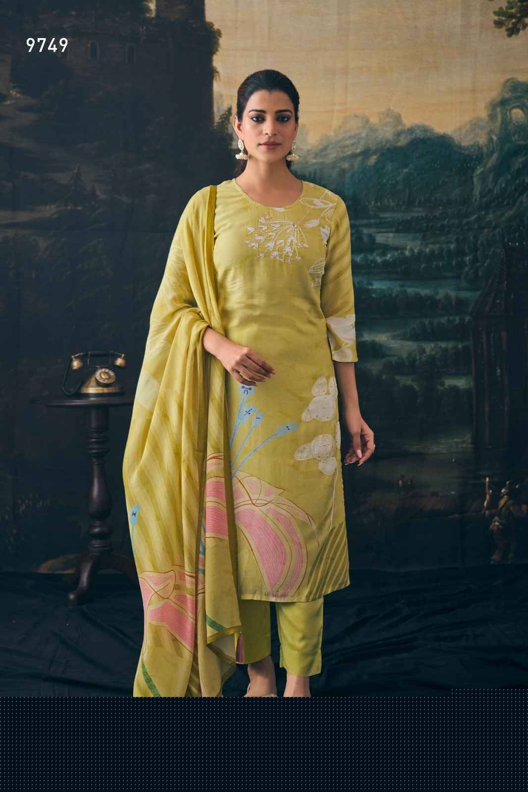 Label Khoj Hit Design 9749 By Label Khoj Designer Festive Festive Suits Collection Beautiful Stylish Fancy Colorful Party Wear & Occasional Wear Viscose Muslin Dresses At Wholesale Price