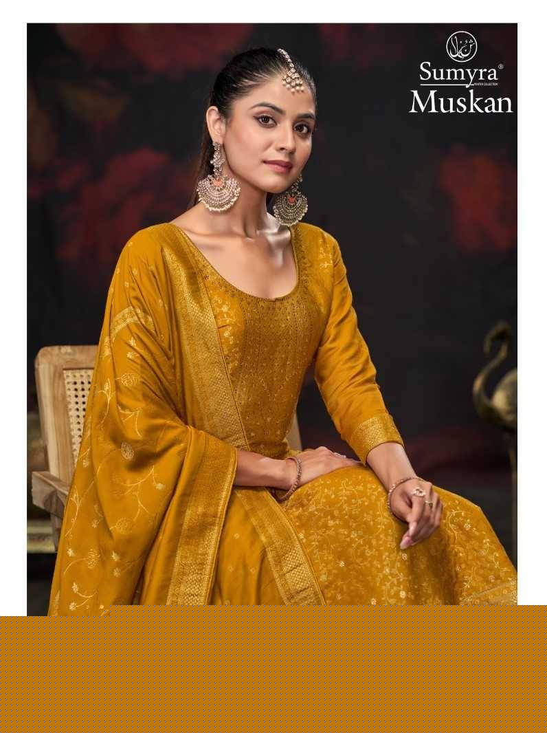 Muskan By Sumyra 22001 To 22004 Series Beautiful Stylish Suits Fancy Colorful Casual Wear & Ethnic Wear & Ready To Wear Pure Viscose Pashmina Print With Work Dresses At Wholesale Price