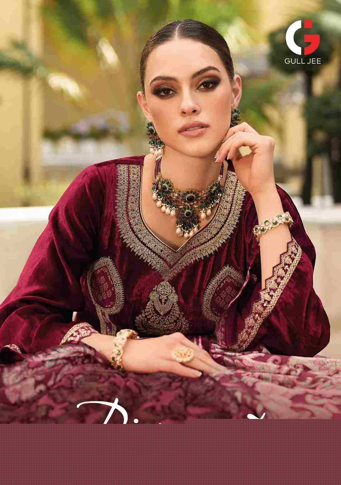 Riwayat By Gull Jee 1001 To 1006 Series Beautiful Festive Suits Colorful Stylish Fancy Casual Wear & Ethnic Wear Viscose Velvet Embroidered Dresses At Wholesale Price