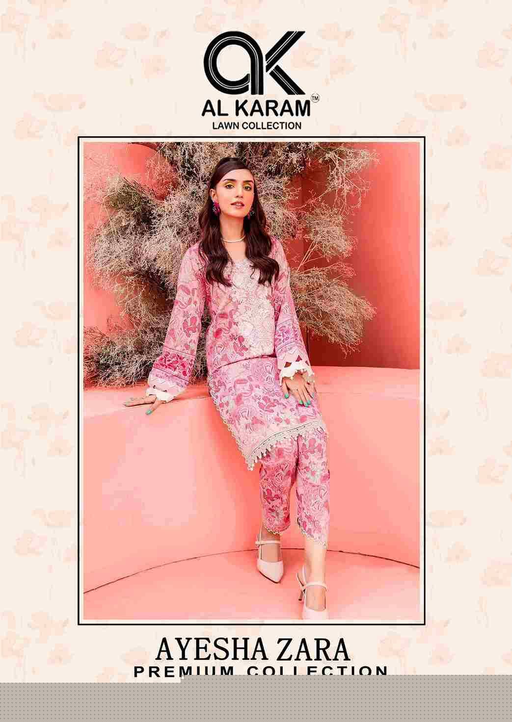 Ayesha Zara By Al Karam Lawn Collection 1001 To 1004 Series Beautiful Pakistani Suits Stylish Fancy Colorful Casual Wear & Ethnic Wear Pure Cotton Print Dresses At Wholesale Price