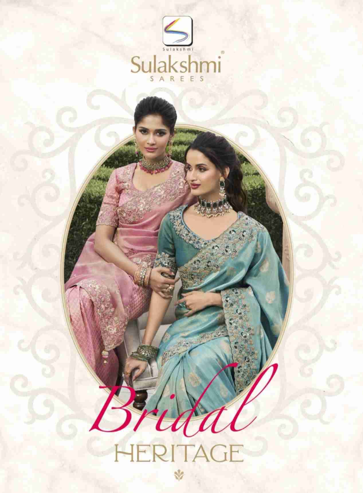 Bridal Heritage By Sulakshmi 4001 To 4012 Series Indian Traditional Wear Collection Beautiful Stylish Fancy Colorful Party Wear & Occasional Wear Tissue Silk Sarees At Wholesale Price