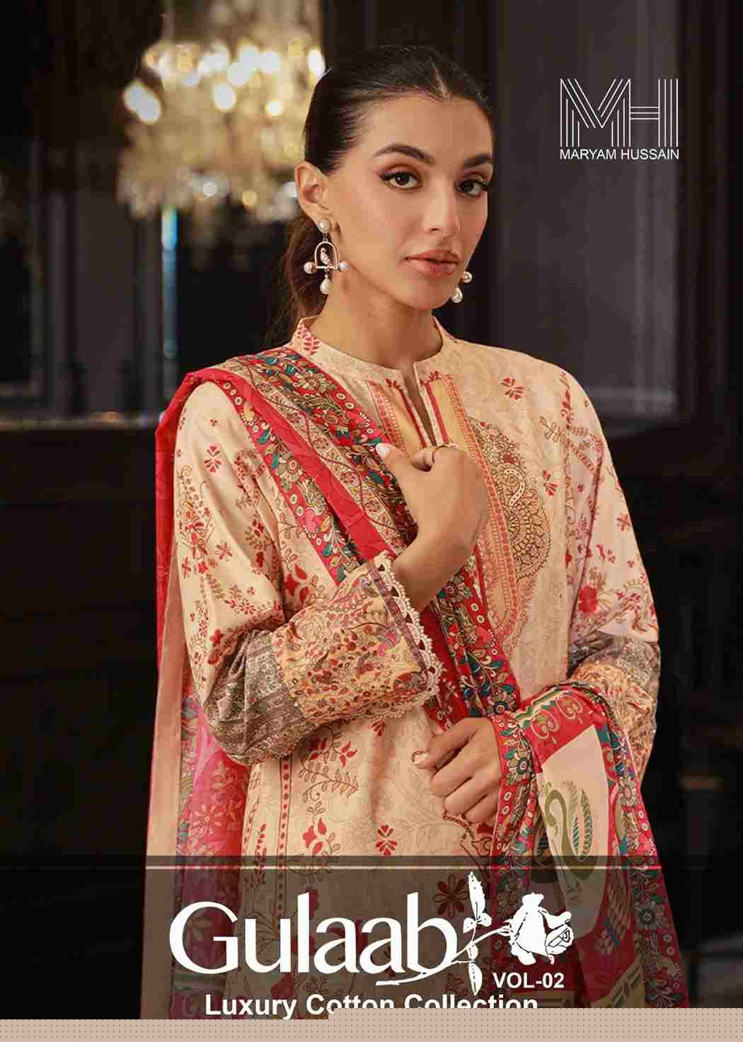 Gulaab Vol-2 By Maryam Hussain 201 To 206 Series Beautiful Festive Suits Stylish Fancy Colorful Casual Wear & Ethnic Wear Cotton Print Dresses At Wholesale Price