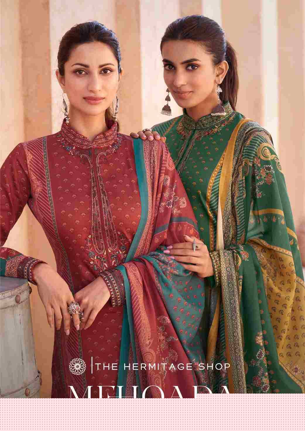Mehqada By The Hermitage Shop 9001 To 9006 Series Wholesale Designer Festive Suits Collection Beautiful Stylish Fancy Colorful Party Wear & Occasional Wear Pure Viscose Lawn Print Dresses At Wholesale Price