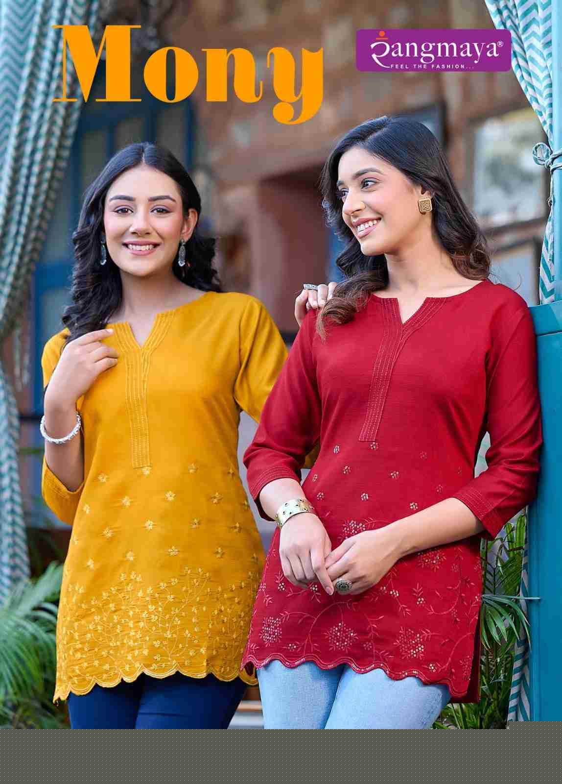 Mony By Rangmaya 01 To 08 Series Designer Stylish Fancy Colorful Beautiful Party Wear & Ethnic Wear Collection Vetican Tops At Wholesale Price