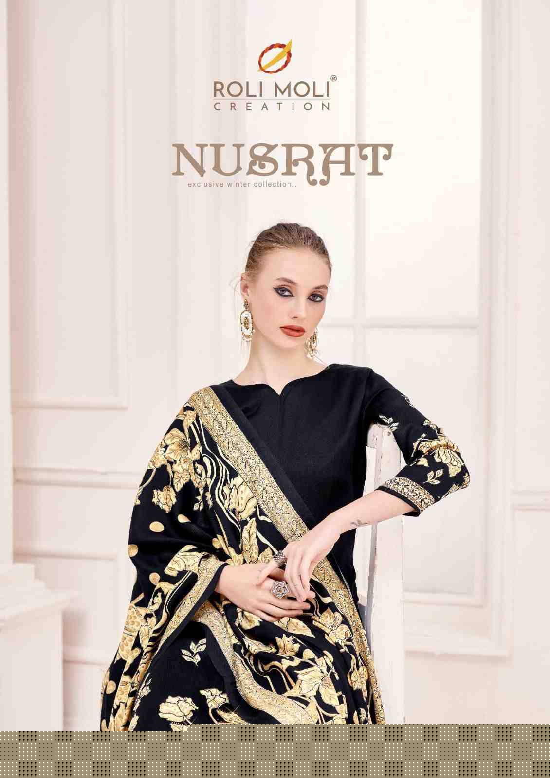 Nusrat By Roli Moli 1001 To 1008 Series Beautiful Stylish Festive Suits Fancy Colorful Casual Wear & Ethnic Wear & Ready To Wear Pashmina Dresses At Wholesale Price