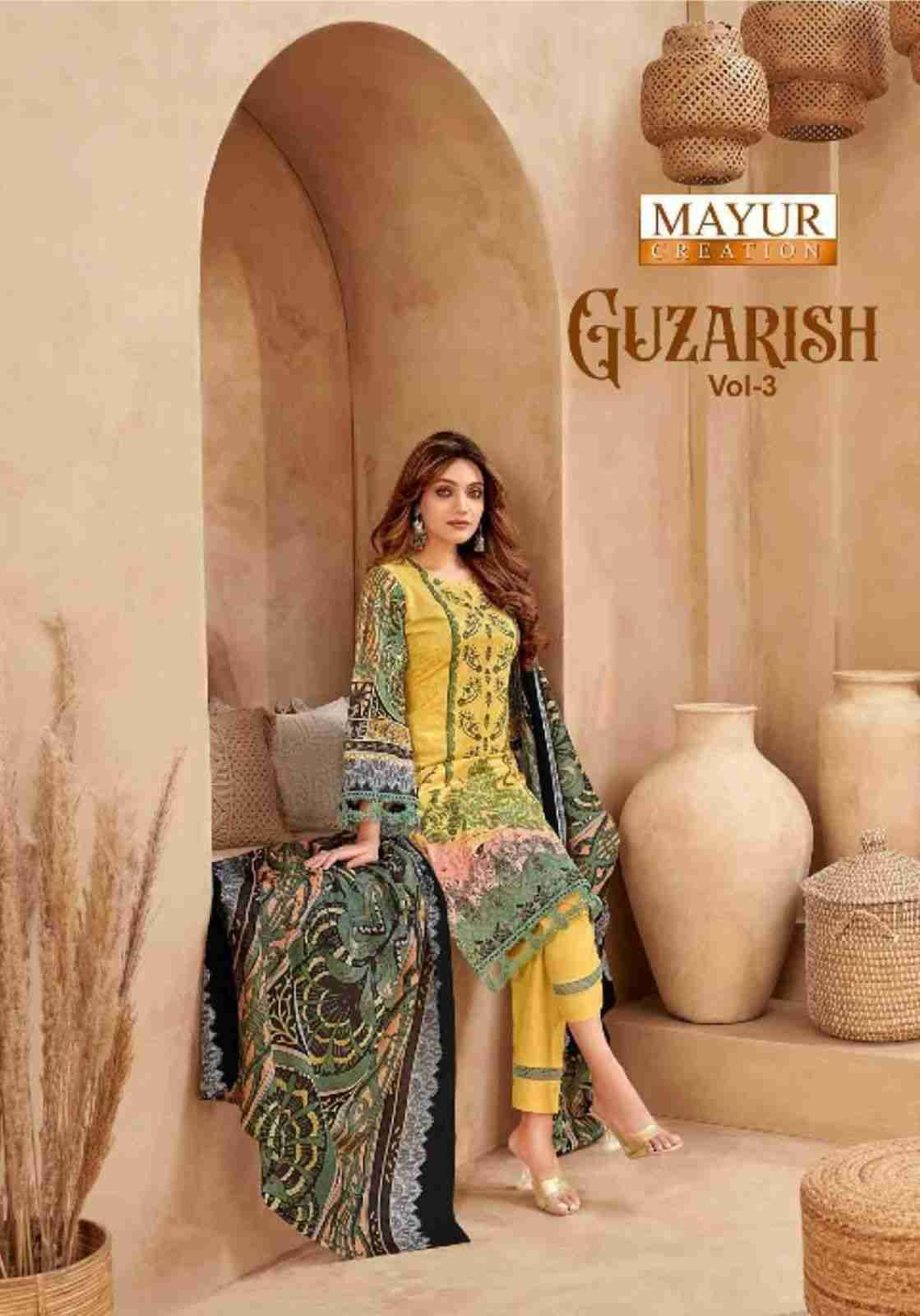 Guzarish Vol-3 By Mayur Creation 3001 To 3008 Series Beautiful Festive Suits Stylish Fancy Colorful Casual Wear & Ethnic Wear Pure Cotton Print Dresses At Wholesale Price