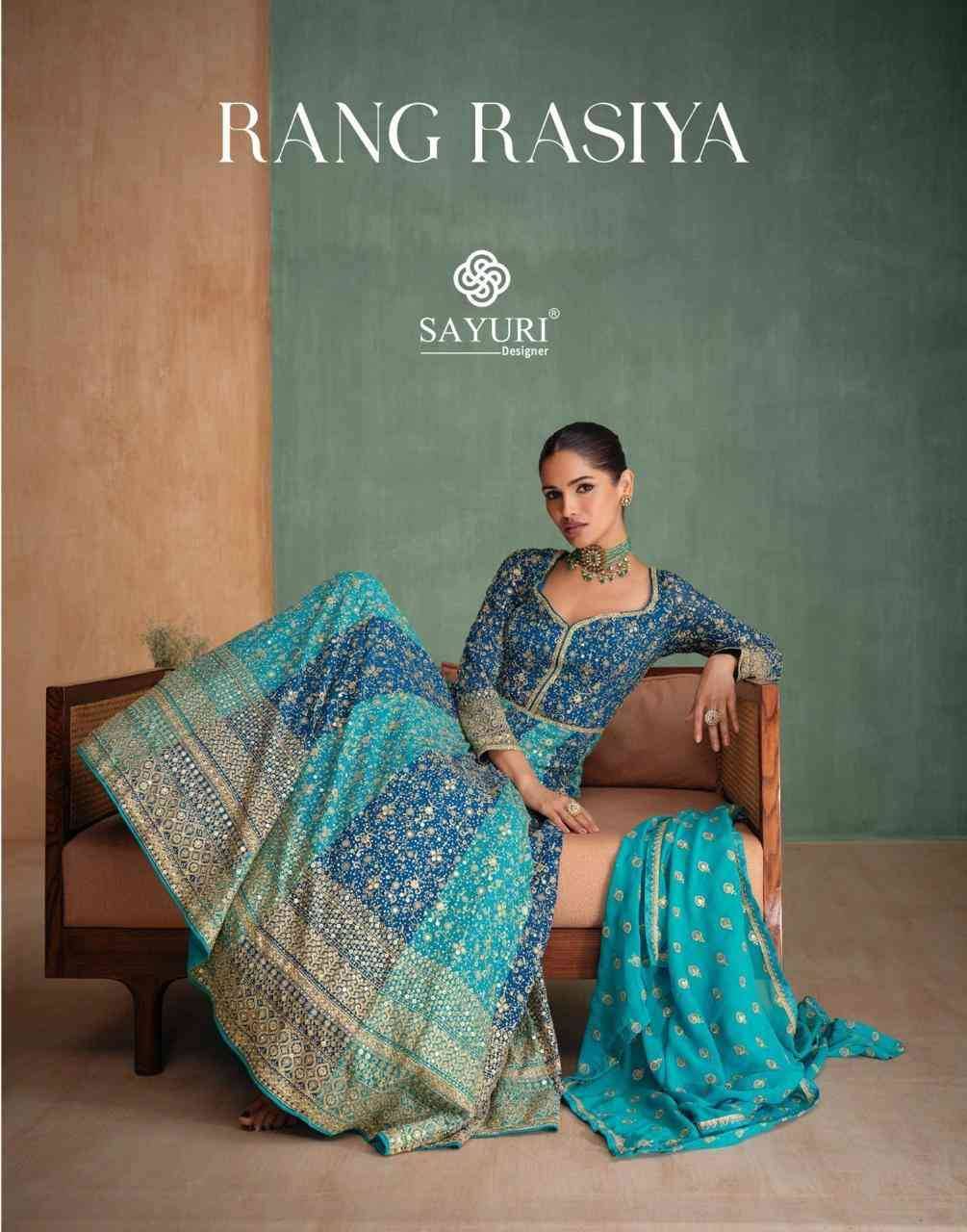 Rang Rasiya By Sayuri Designer Stylish Fancy Colorful Beautiful Party Wear & Ethnic Wear Collection Georgette Gown With Dupatta At Wholesale Price