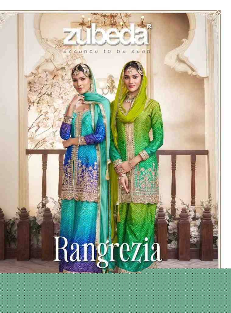 Rangrezia By Zubeda 710 To 713 Series Beautiful Stylish Suits Fancy Colorful Casual Wear & Ethnic Wear & Ready To Wear Chinnon Silk Dresses At Wholesale Price